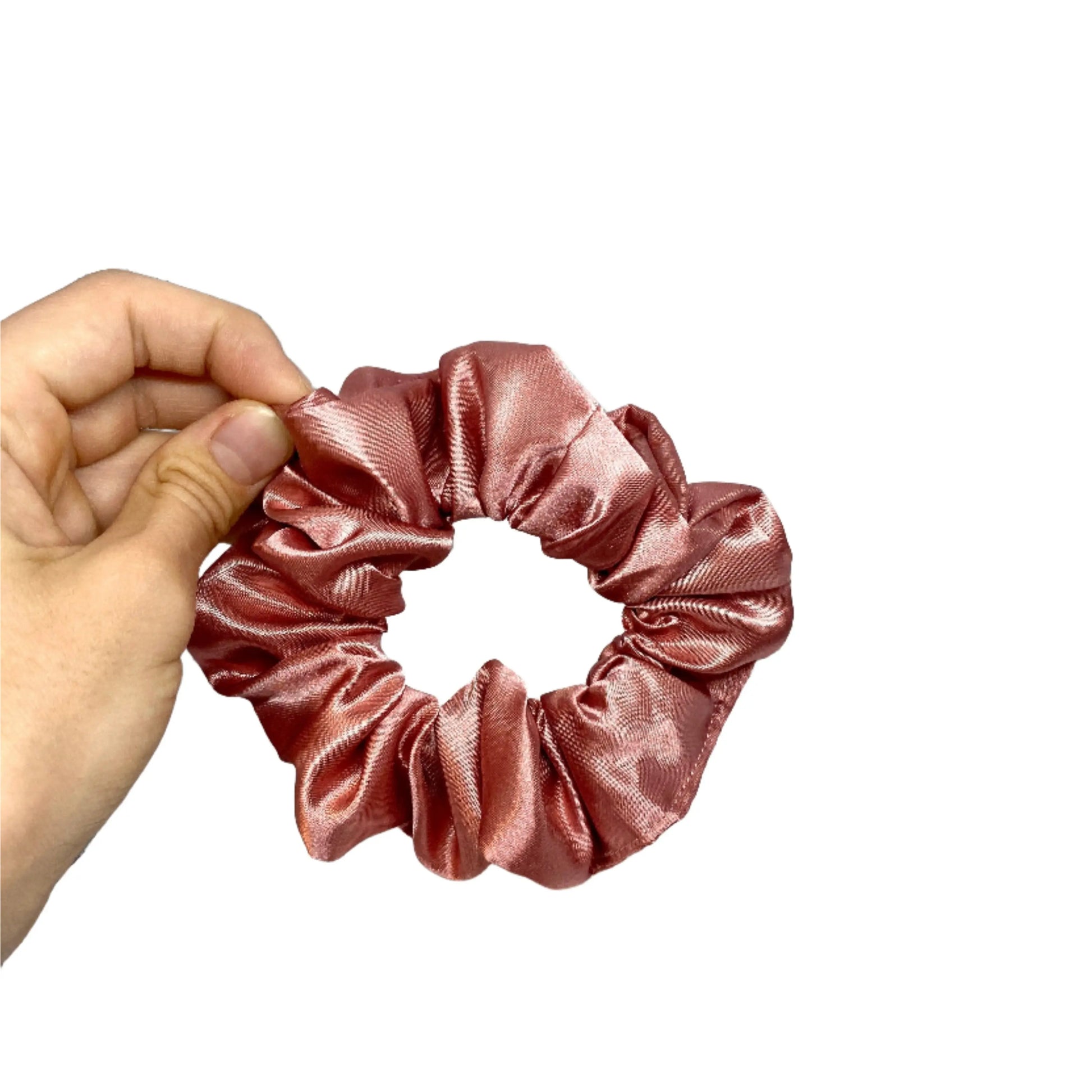 Mini Dusty Rose Silk Scrunchie enchantedscrunch