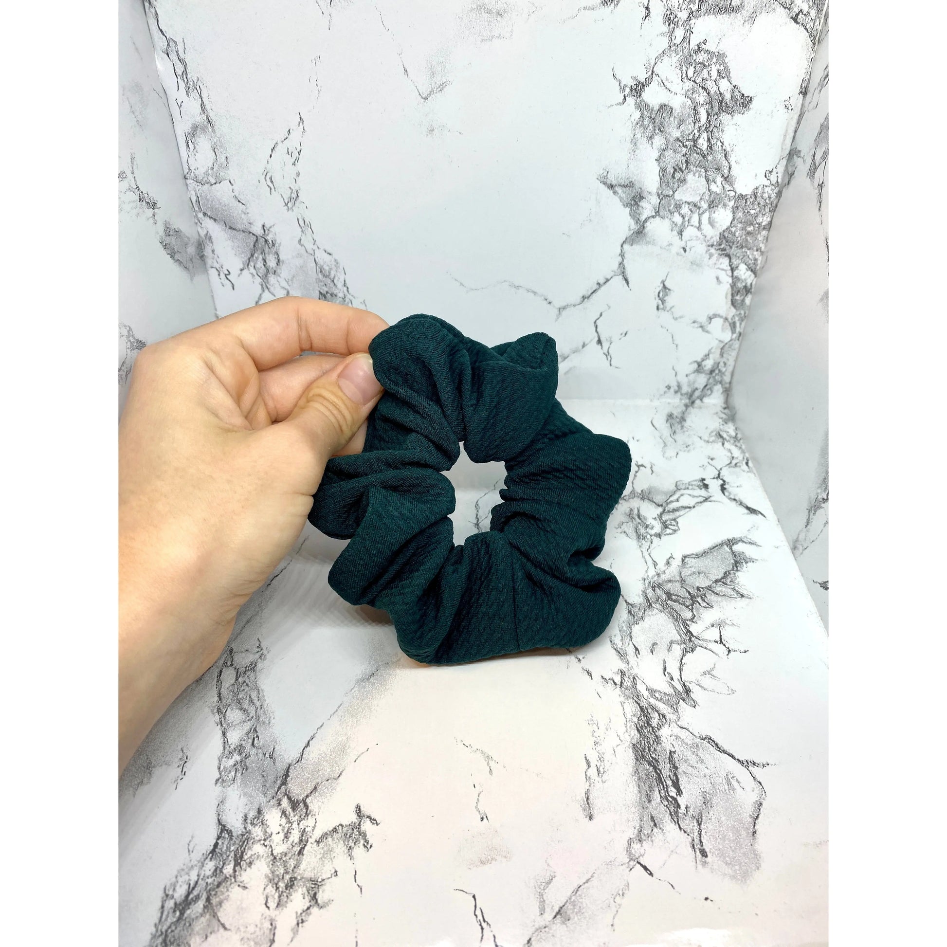 Mini Forest Green Bullet Scrunchie enchantedscrunch