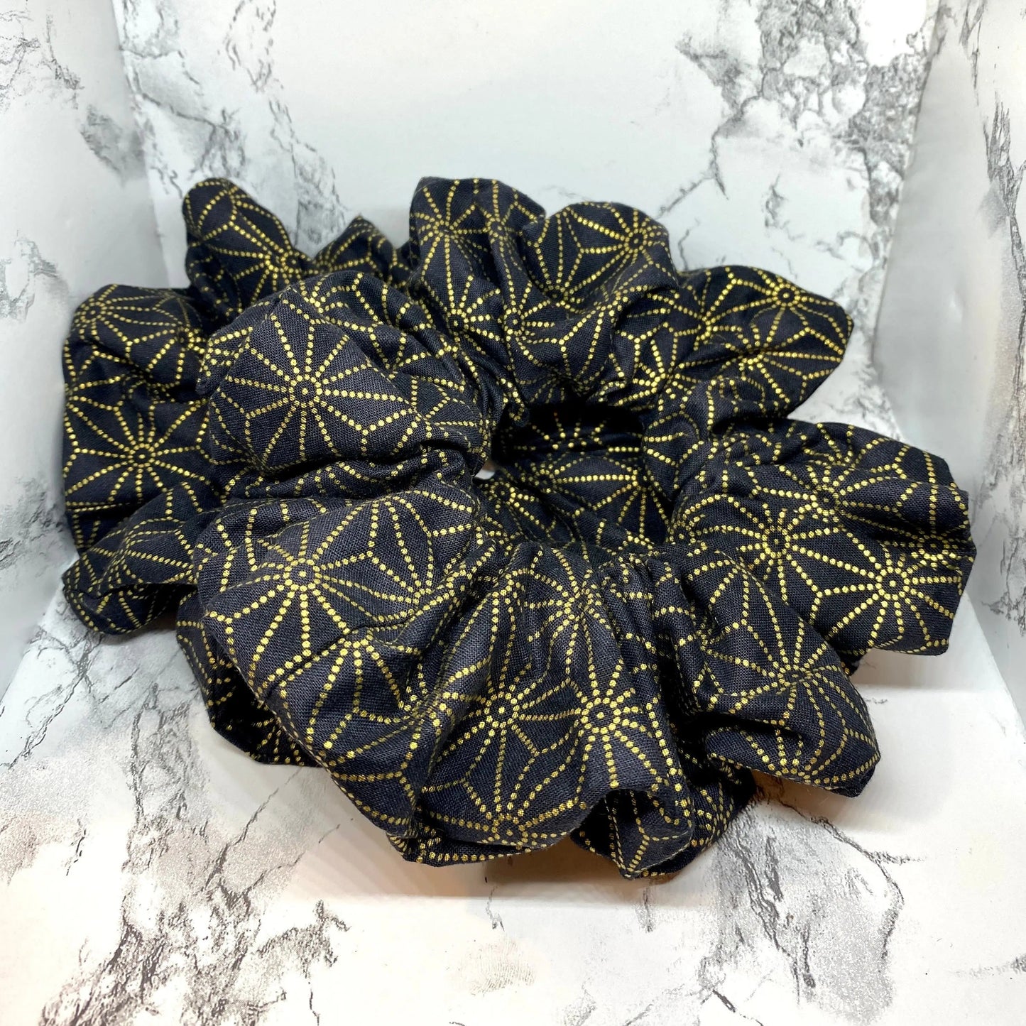 Gold Star of David Hanukkah Scrunchie Enchanted Scrunch