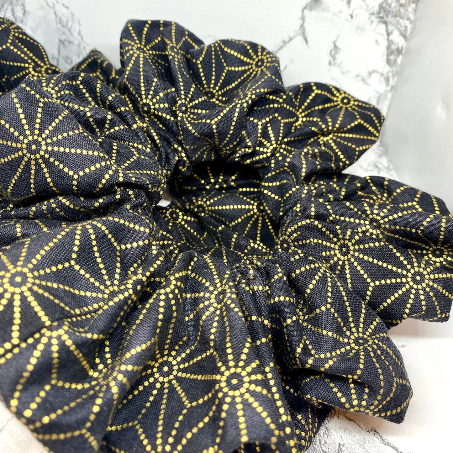 Gold Star of David Hanukkah Scrunchie Enchanted Scrunch