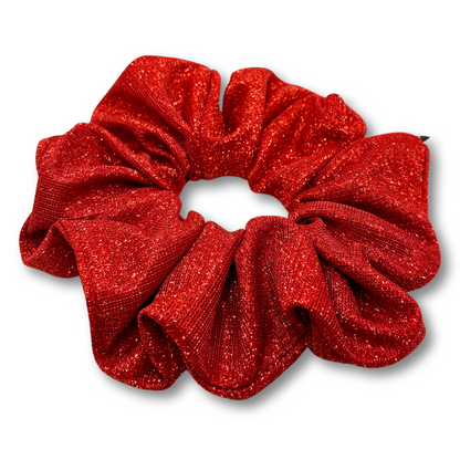 Bright Red Sparkle Scrunchie