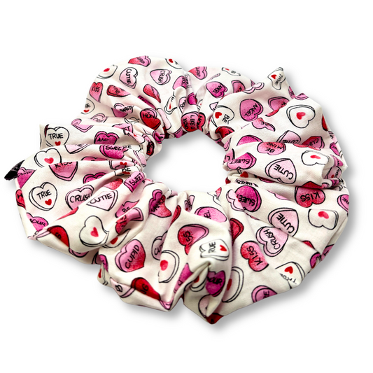 Conversation Hearts Valentine's Day Scrunchie