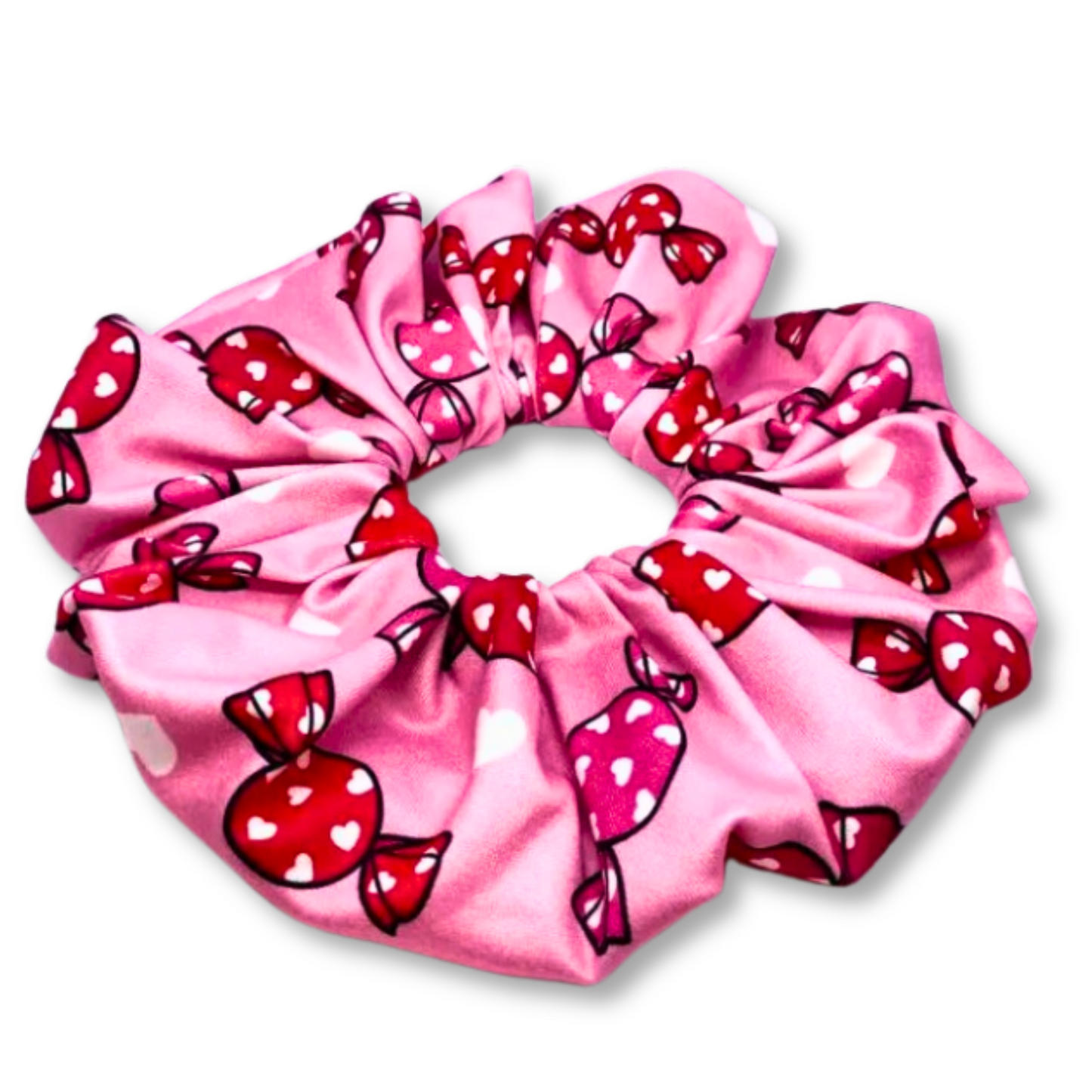 Pink Candy Valentine's Day Scrunchie