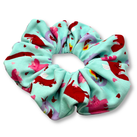 Valentine's Day Dinos Scrunchie