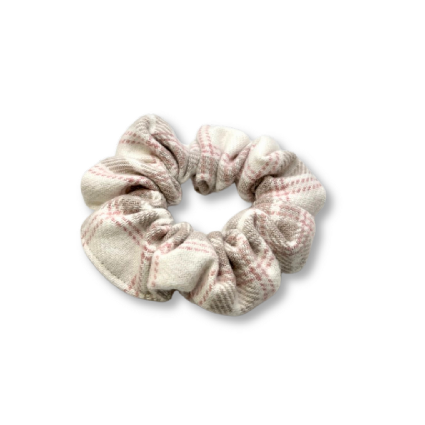 Mini Pink Plaid Valentine's Day Scrunchie