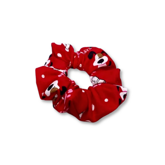 Mini Red Doggy Valentine's Day Scrunchie