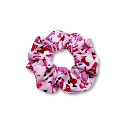 Mini Pink Gnomes Valentine's Day Scrunchie