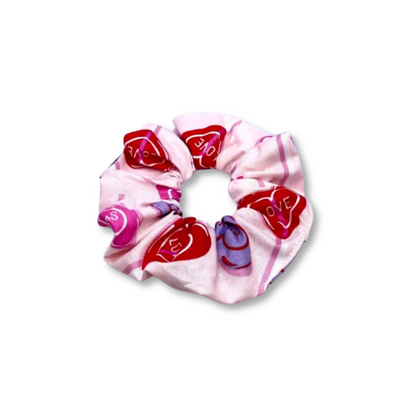 Mini Conversation Hearts Lollipop Valentine's Day Scrunchie