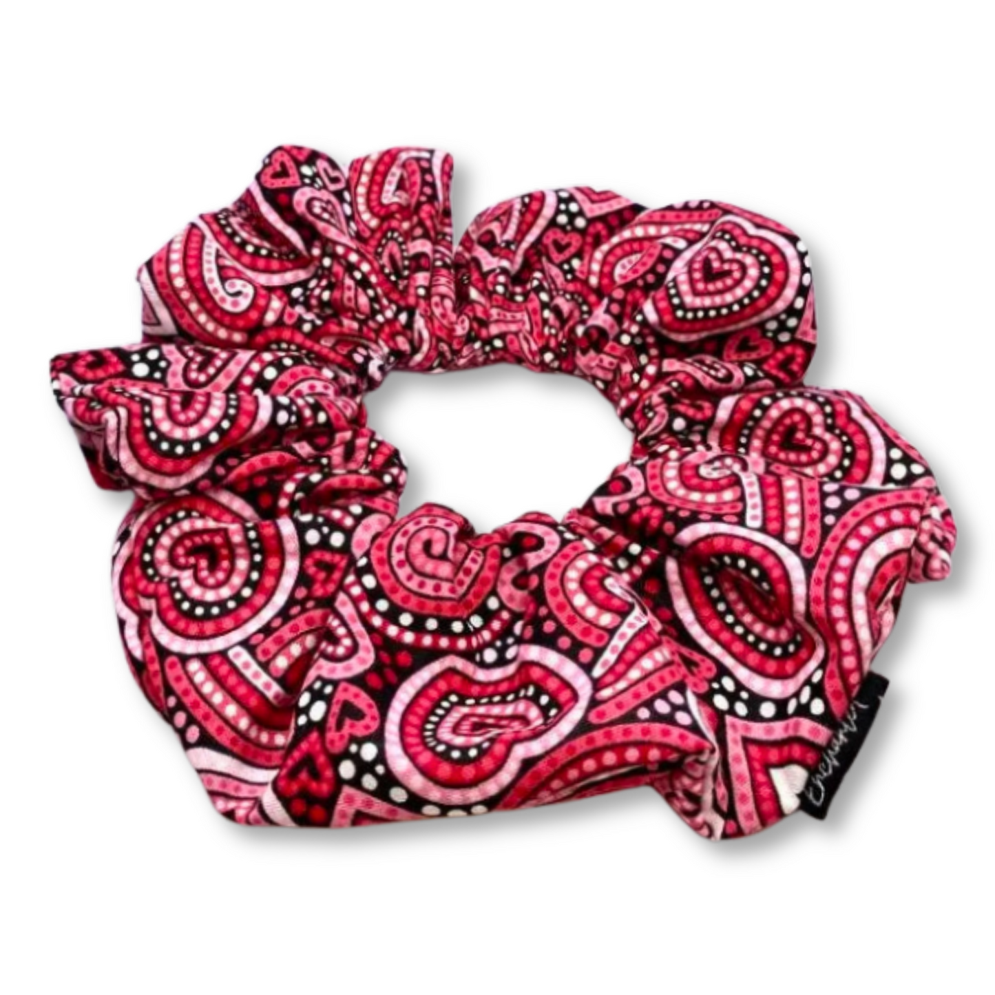 Paisley Hearts Scrunchie