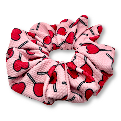 Heart Lollipop Valentine's Day Bullet Scrunchie