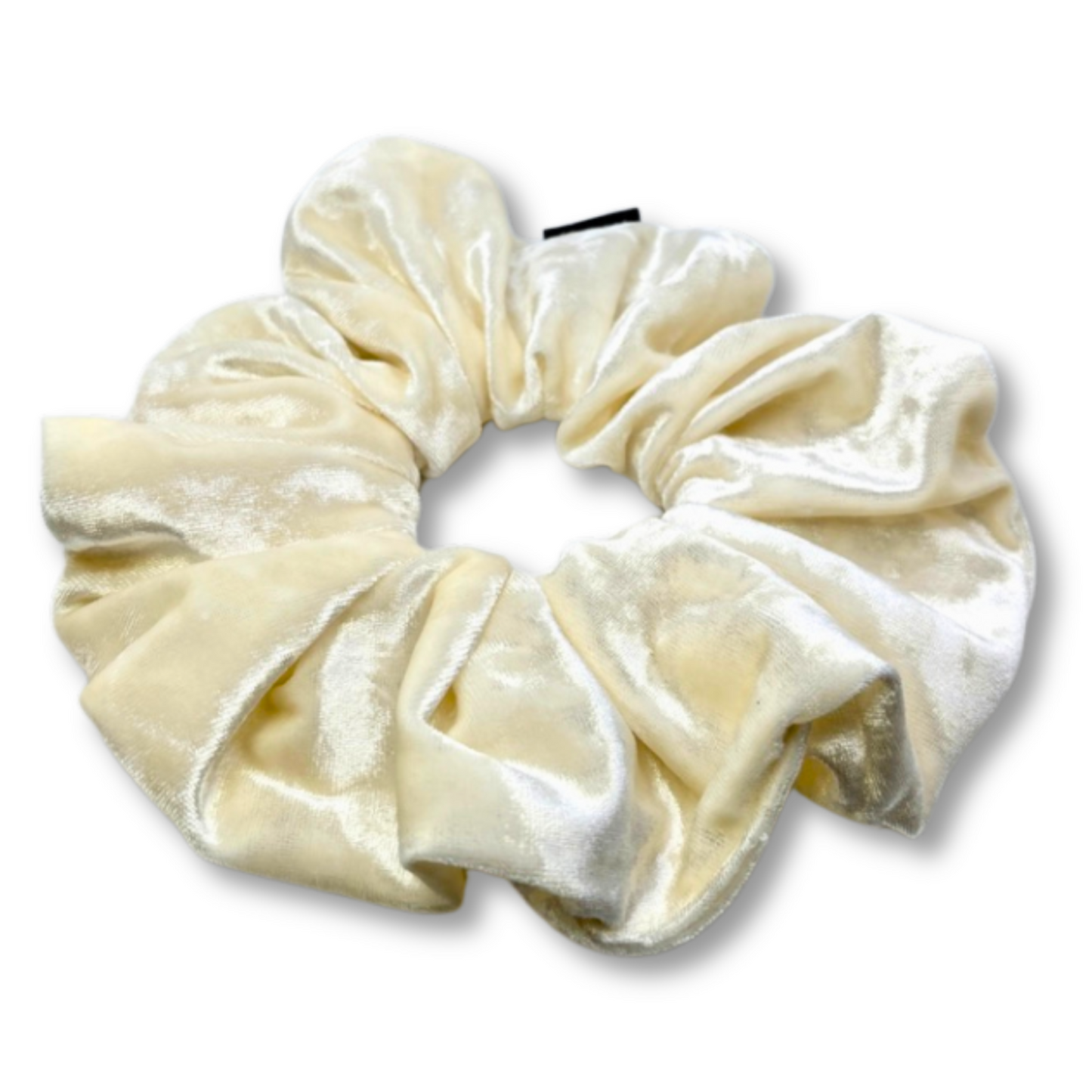 Ivory Crushed Velvet Christmas Scrunchie