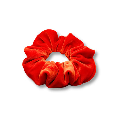 Mini Bright Orange Velvet Scrunchie enchantedscrunch