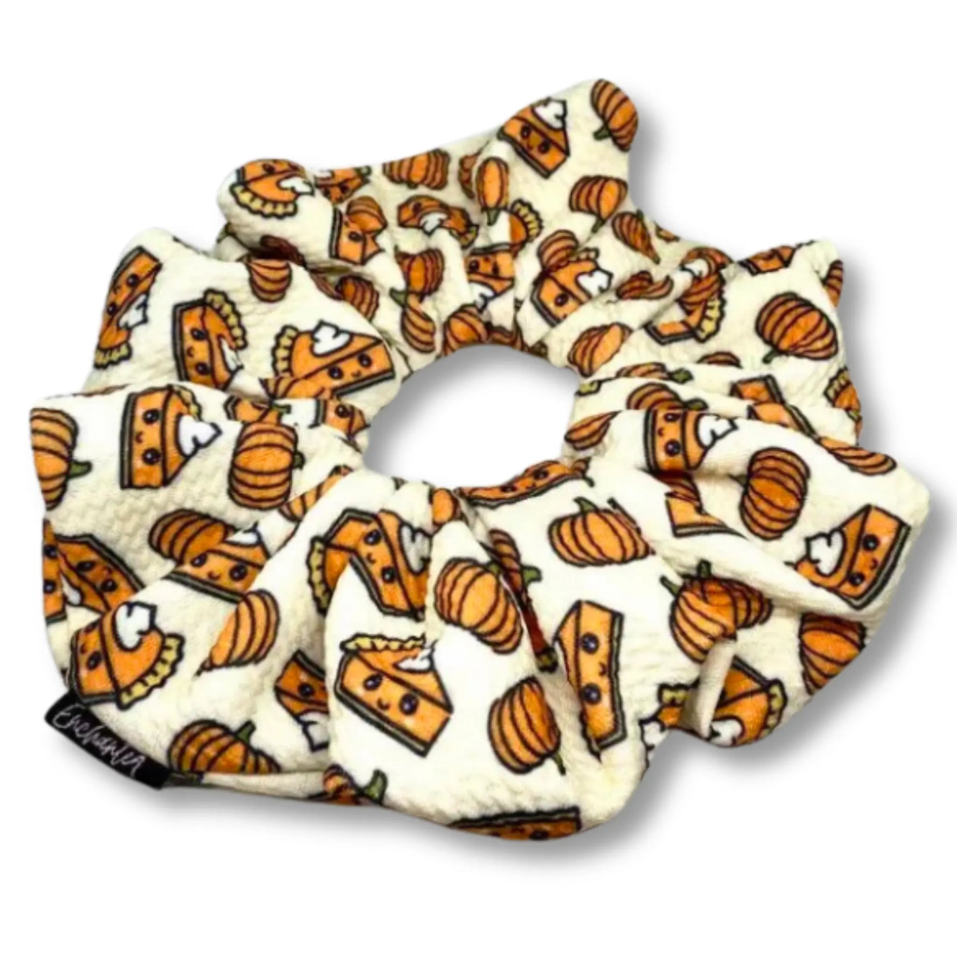 Cute Pumpkin Pie Thanksgiving Bullet Scrunchie Enchanted Scrunch