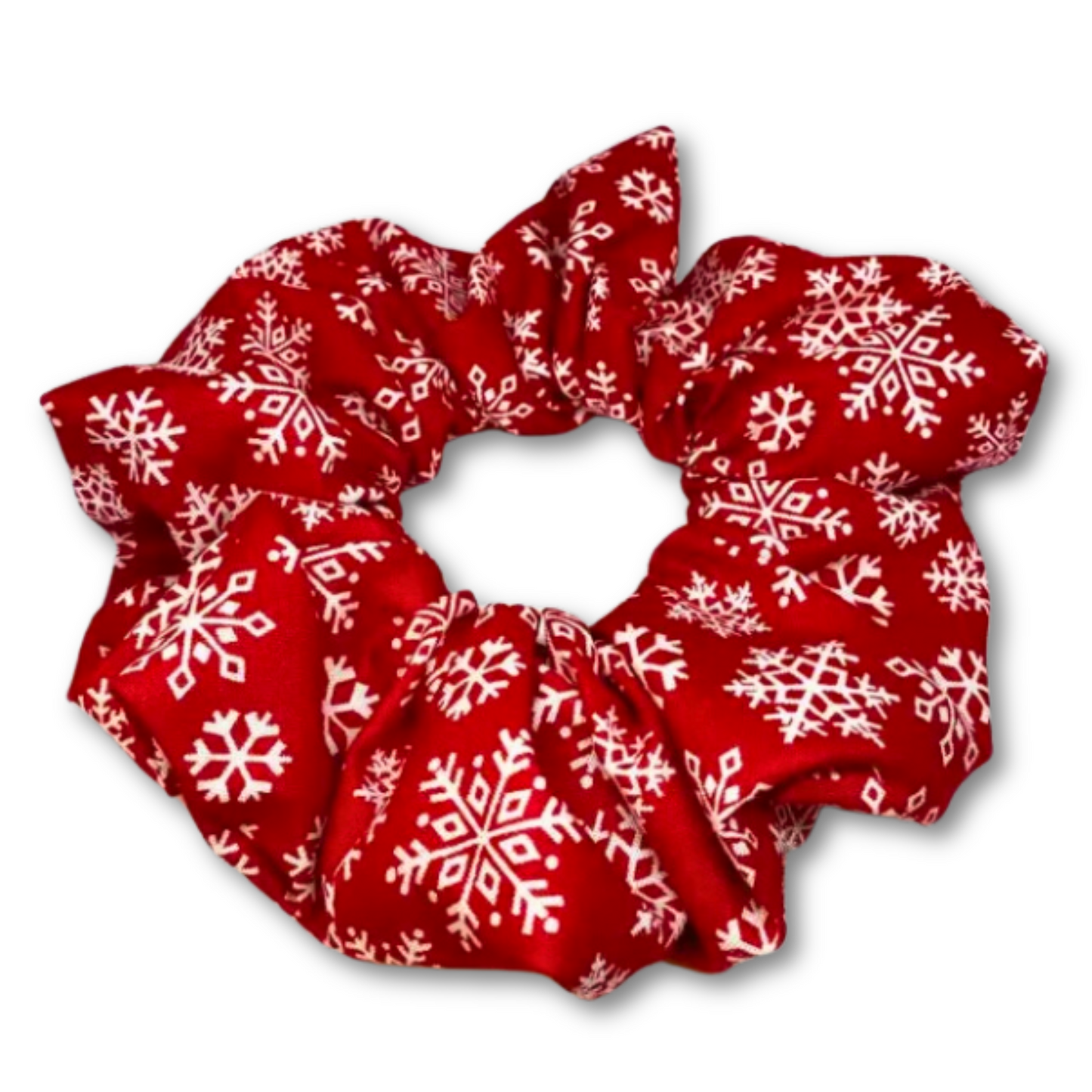 Red Snowflake Christmas Scrunchie