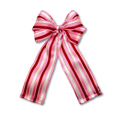 Striped Valentine's Day Double Bow