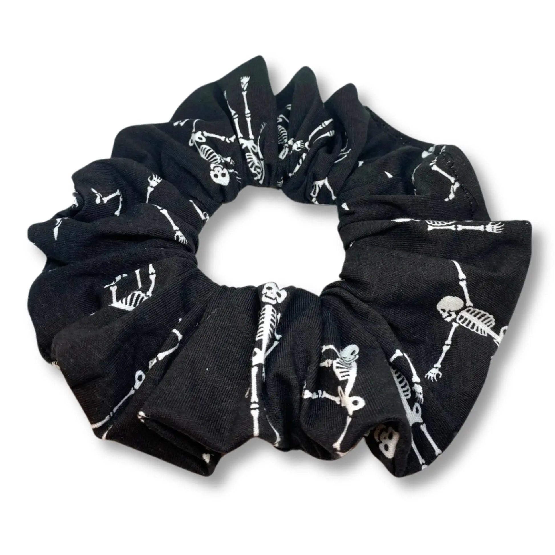 Black Skeleton Halloween Scrunchie Enchanted Scrunch