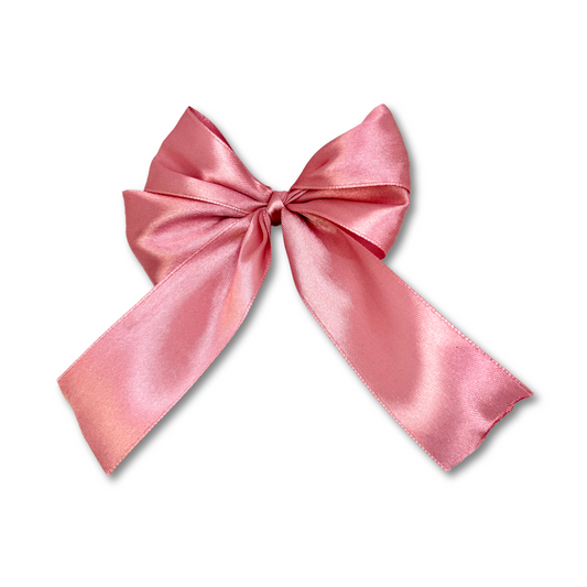 Pink Silk Valentine's Day Double Bow