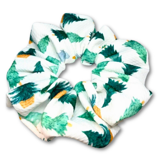 White Pine Tree Bullet Scrunchie