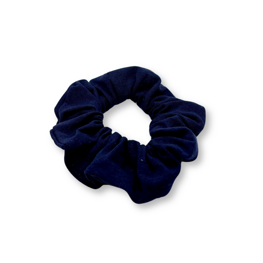 Mini Navy Cotton Scrunchie