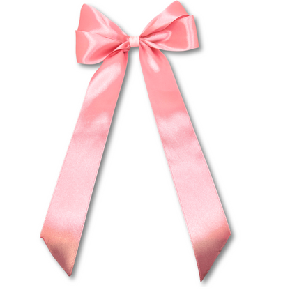 Pink Silk Valentine's Day Double Long Bow