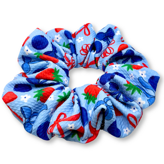 Fruit & Bows Patriotic Bullet Scrunchie