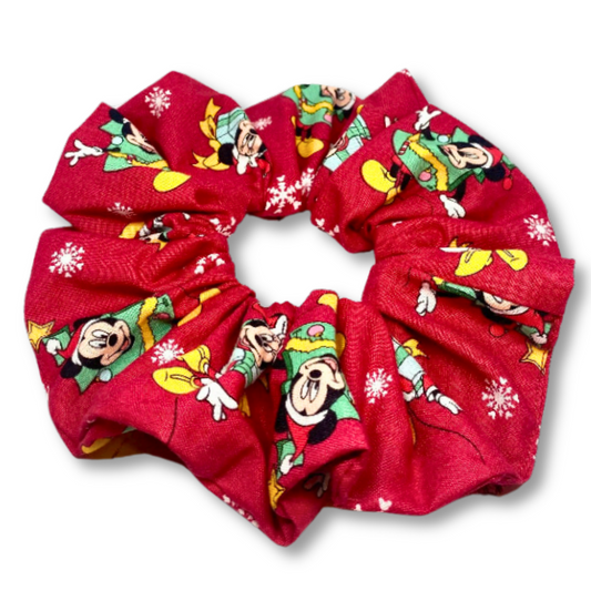 Red Christmas Mouse Scrunchie