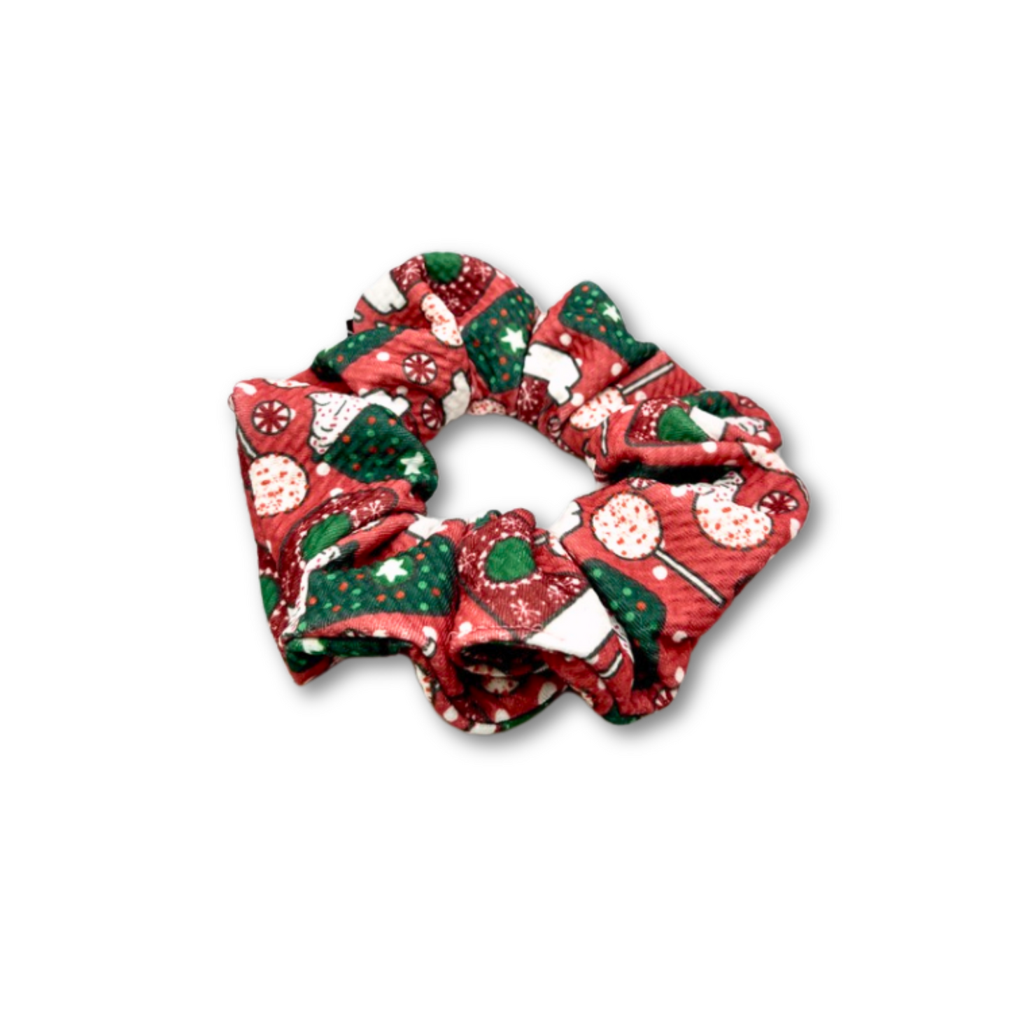 Mini Red Coffee Cup Christmas Bullet Scrunchie