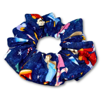 Blue Nutcracker Christmas Scrunchie