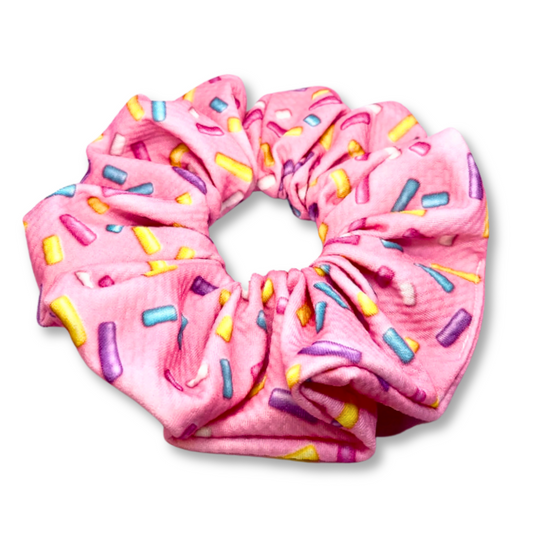 Pink Sprinkles Bullet Scrunchie