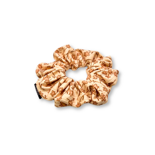 Mini Ditsy Flower Fall Ribbed Scrunchie