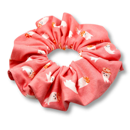 Pink Western Ghost Halloween Scrunchie Enchanted Scrunch