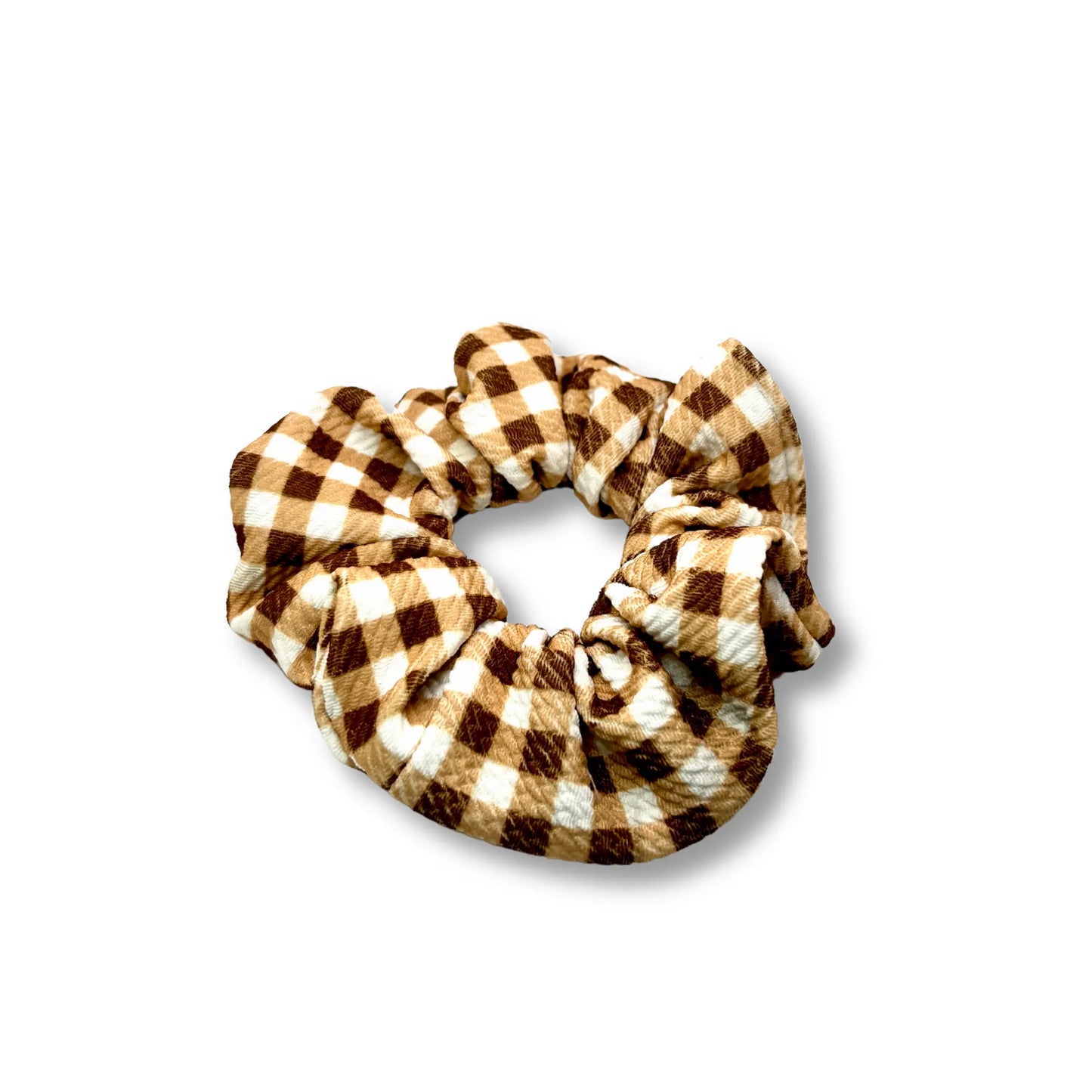 Mini Brown Plaid Bullet Scrunchie Enchanted Scrunch