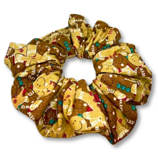 Glitter Gingerbread Christmas Scrunchie