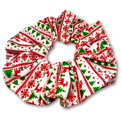 Ugly Sweater Christmas Polyester Scrunchie