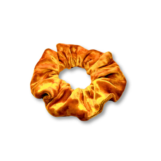 Mini Orange Crushed Velvet Scrunchie enchantedscrunch