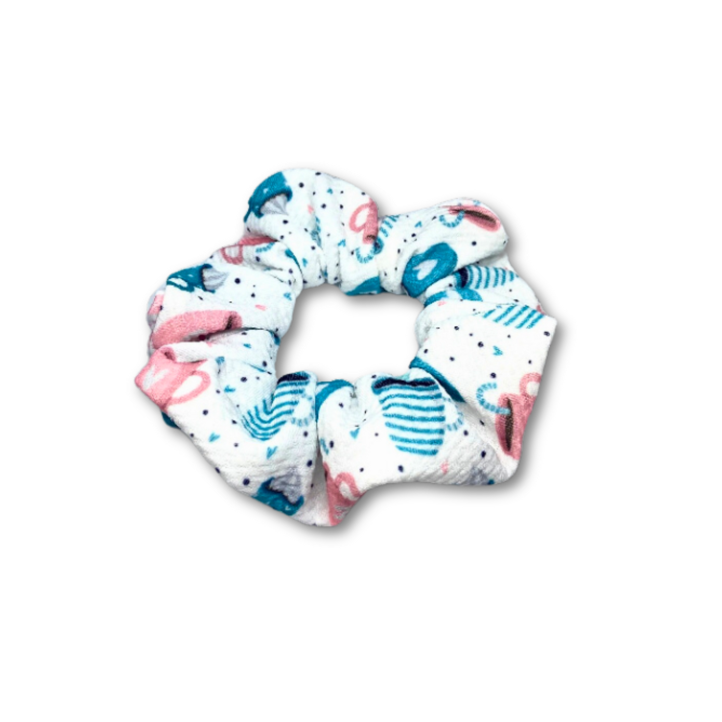 Mini White Hot Cocoa Christmas Bullet Scrunchie