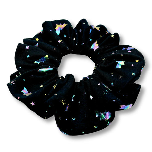 Holographic Bats Halloween Scrunchie Enchanted Scrunch