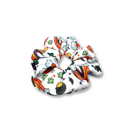 Mini Pot-of-Gold and Rainbows St Patrick's Bullet Scrunchie