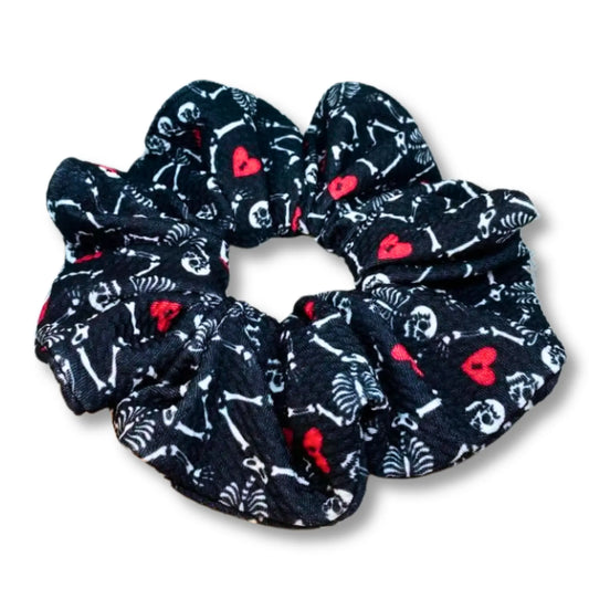 Black Skeleton Halloween Bullet Scrunchie Enchanted Scrunch