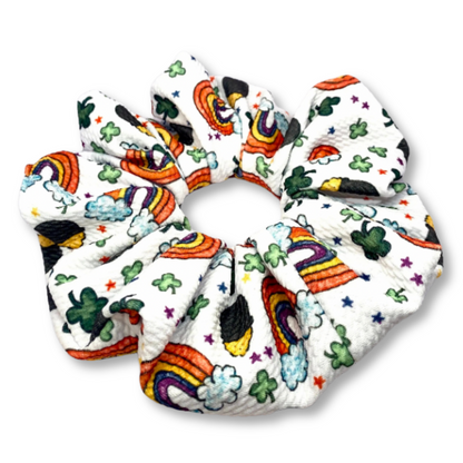 Pot-of-Gold and Rainbows St Patrick's Bullet Scrunchie