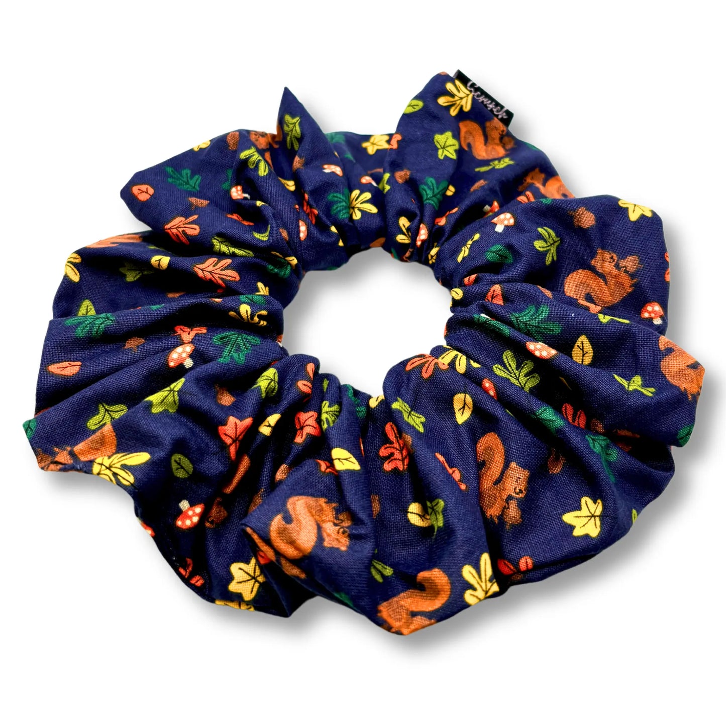 Fall Squirrels and Leaves Scrunchie Enchanted Scrunch