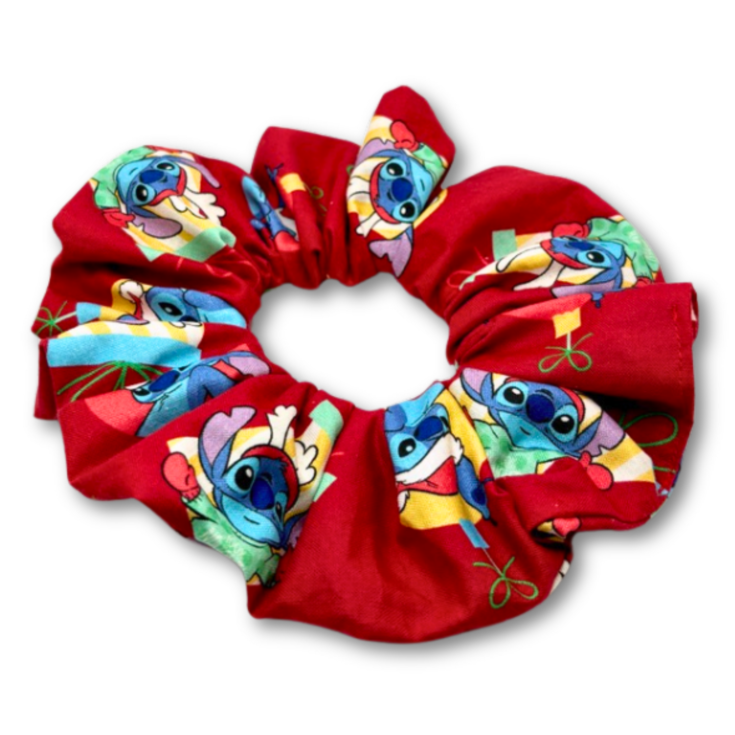 Red Stitch Christmas Scrunchie