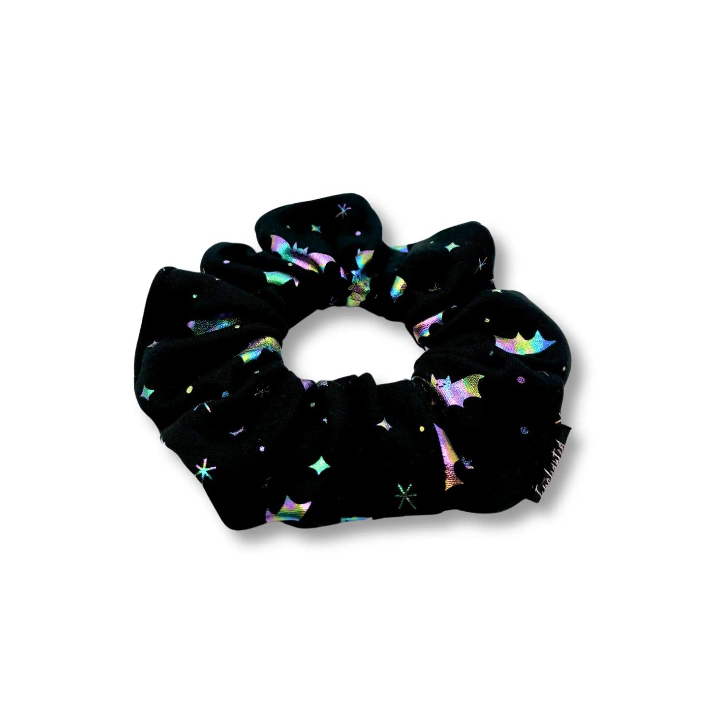 Mini Holographic Bats Halloween Scrunchie Enchanted Scrunch