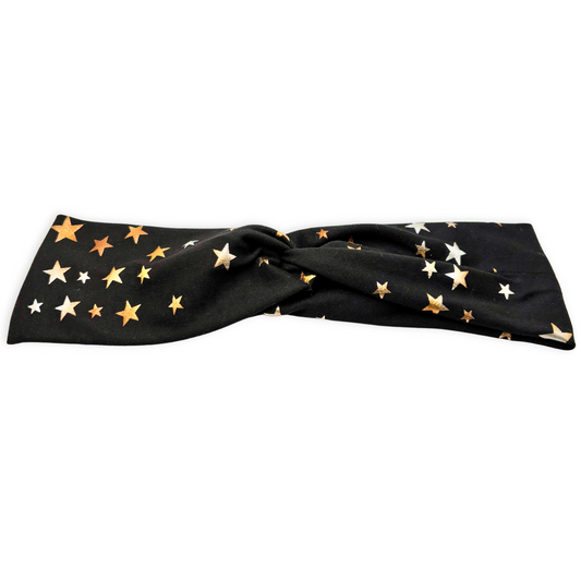 Black Star Twist Knot Headband