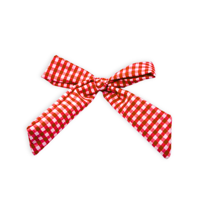 Red Gingham Valentine's Day Bow