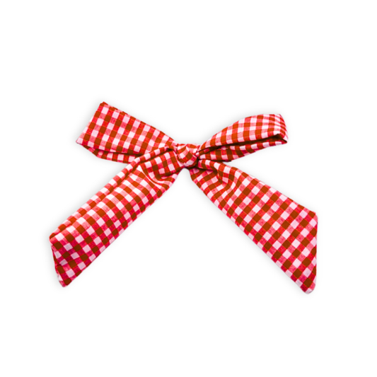 Red Gingham Valentine's Day Bow