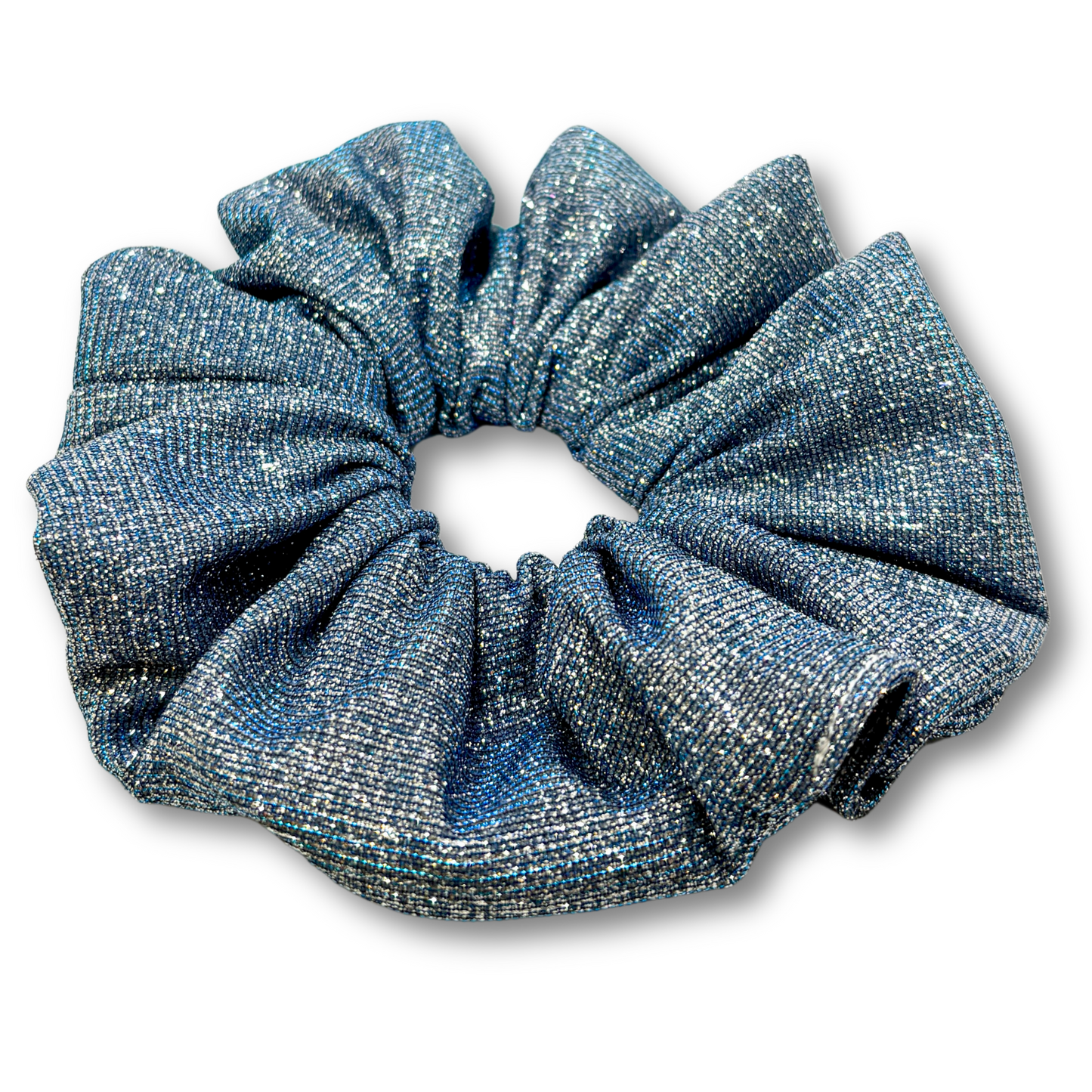 Navy Blue Sparkle Scrunchie