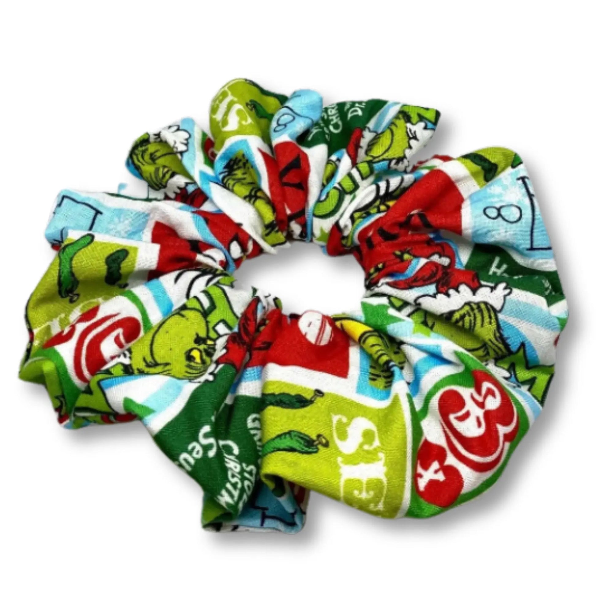 Green Grinch Christmas Scrunchie Enchanted Scrunch