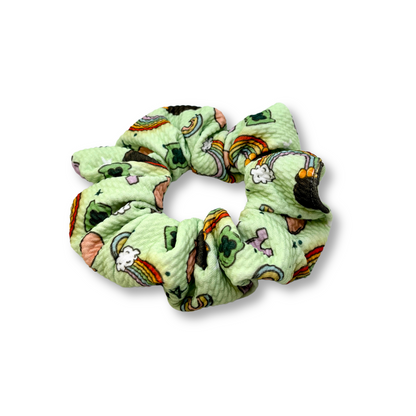 Mini Pastel Green Lucky Charm Bullet Scrunchie