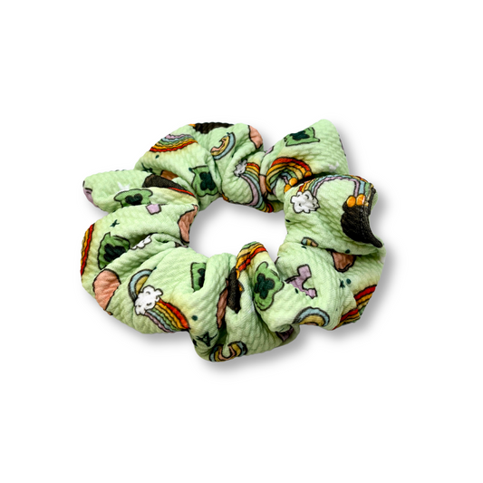 Mini Pastel Green Lucky Charm Bullet Scrunchie